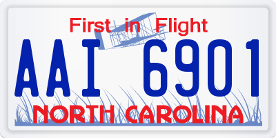 NC license plate AAI6901