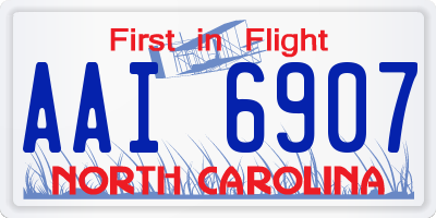 NC license plate AAI6907
