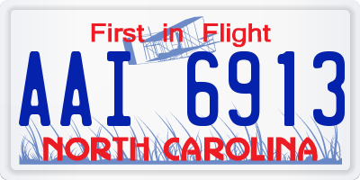 NC license plate AAI6913
