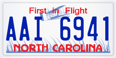 NC license plate AAI6941