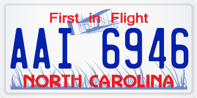 NC license plate AAI6946