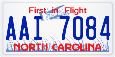 NC license plate AAI7084