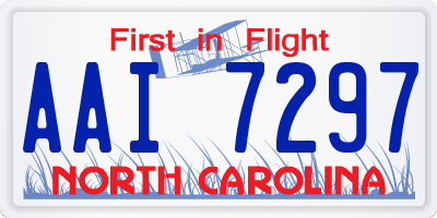 NC license plate AAI7297