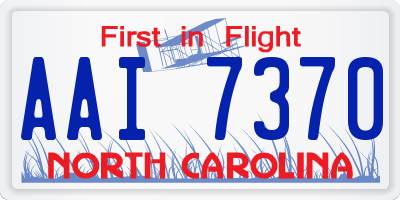 NC license plate AAI7370