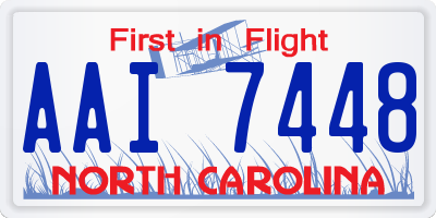 NC license plate AAI7448