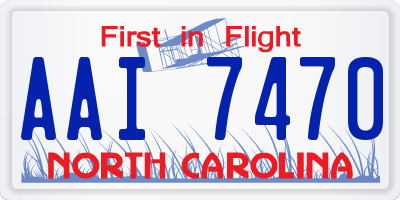 NC license plate AAI7470