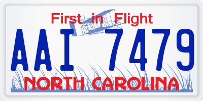 NC license plate AAI7479