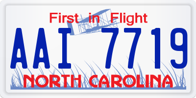 NC license plate AAI7719