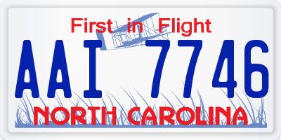 NC license plate AAI7746