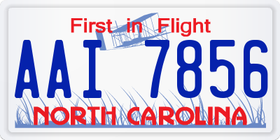 NC license plate AAI7856