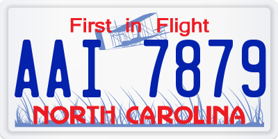 NC license plate AAI7879