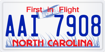 NC license plate AAI7908