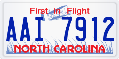 NC license plate AAI7912