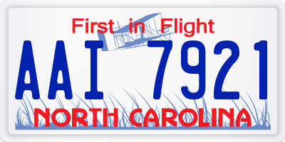 NC license plate AAI7921