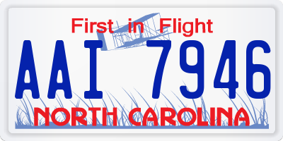 NC license plate AAI7946