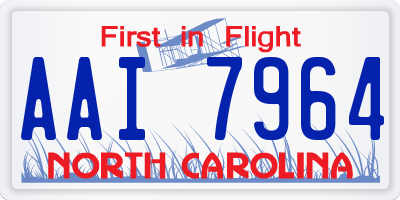 NC license plate AAI7964