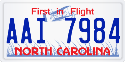 NC license plate AAI7984
