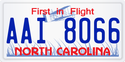 NC license plate AAI8066