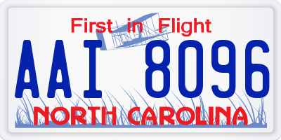 NC license plate AAI8096