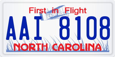 NC license plate AAI8108