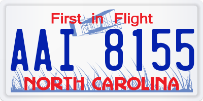 NC license plate AAI8155