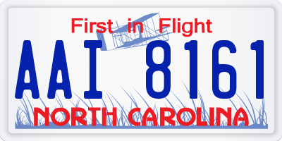 NC license plate AAI8161
