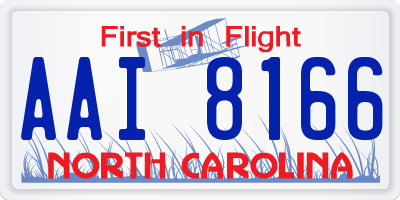 NC license plate AAI8166