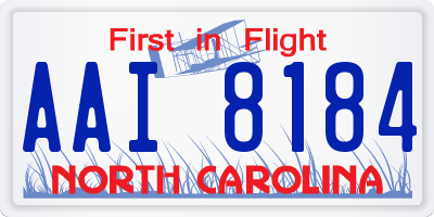 NC license plate AAI8184