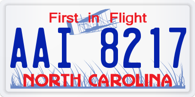 NC license plate AAI8217