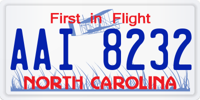 NC license plate AAI8232