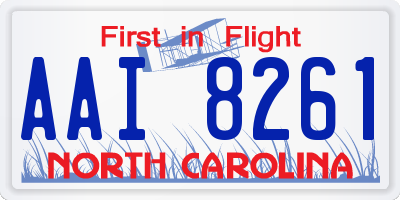 NC license plate AAI8261
