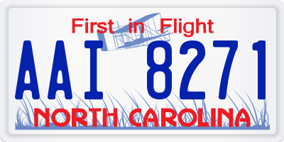 NC license plate AAI8271