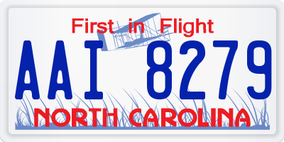 NC license plate AAI8279