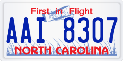 NC license plate AAI8307