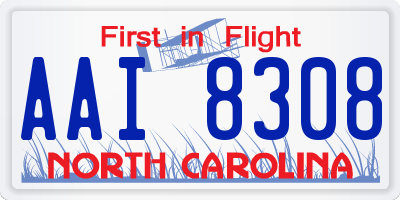 NC license plate AAI8308