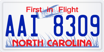 NC license plate AAI8309