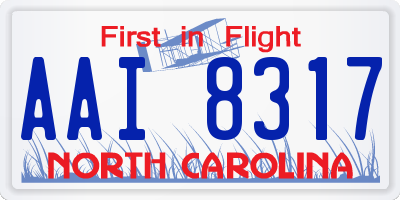 NC license plate AAI8317