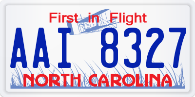 NC license plate AAI8327