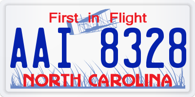 NC license plate AAI8328