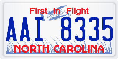 NC license plate AAI8335