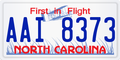 NC license plate AAI8373
