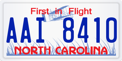 NC license plate AAI8410