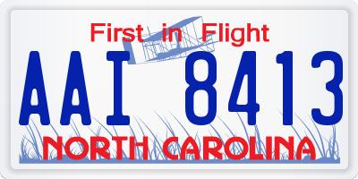 NC license plate AAI8413