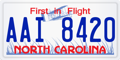 NC license plate AAI8420