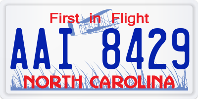 NC license plate AAI8429
