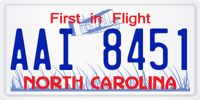 NC license plate AAI8451
