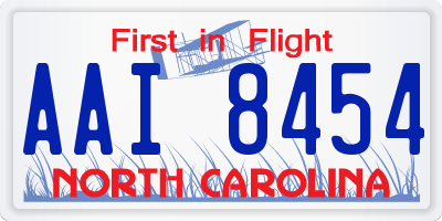 NC license plate AAI8454