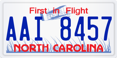 NC license plate AAI8457
