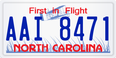 NC license plate AAI8471
