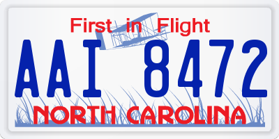 NC license plate AAI8472